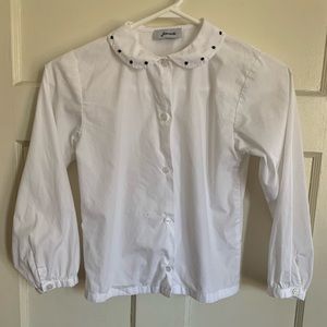 Like new Jacadi girls’ 100% cotton button up. Sz. 128cm/7-8